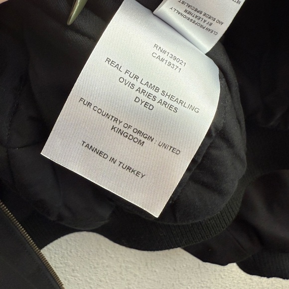 FRAME Luxury Shearling Leather Bomber Jacket - Picture 14 of 15